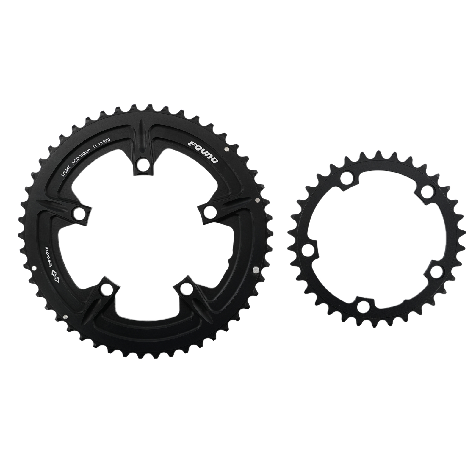 Fovno double chainring 110bcd road bike round 2x chainring 50t 35t 34t 52t 36t 53t 39t for sram red rival s350 s900 deckas