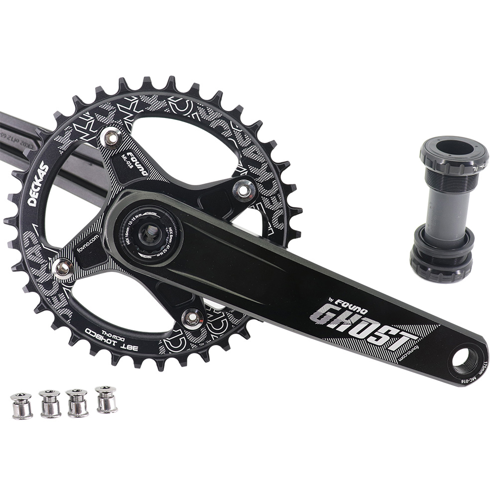 Deckas Fovno MTB Crankset 104BCD 175mm Deckas Chainring 32t 34t 36t 38 1 speed 1x ghost gxp crankset